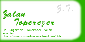 zalan toperczer business card